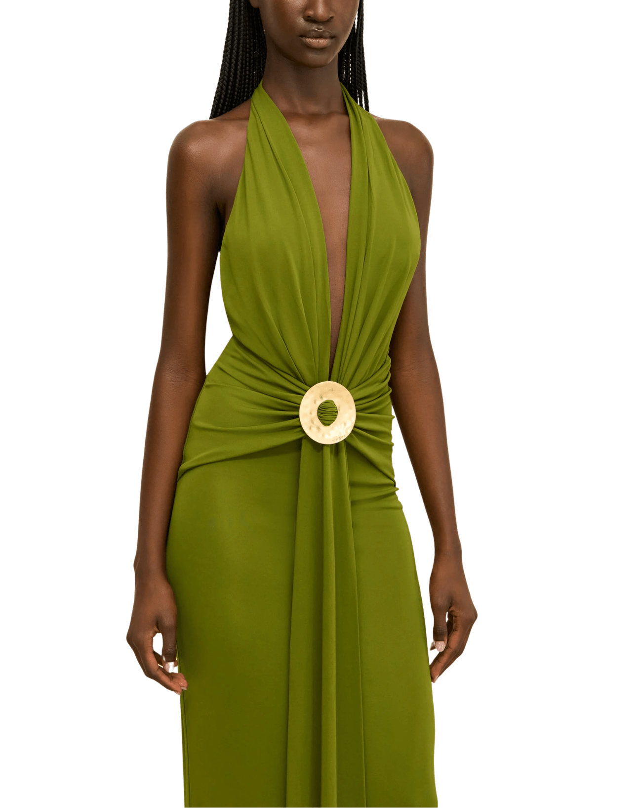 cult gaia dress green IZOLA GOWN main image 1