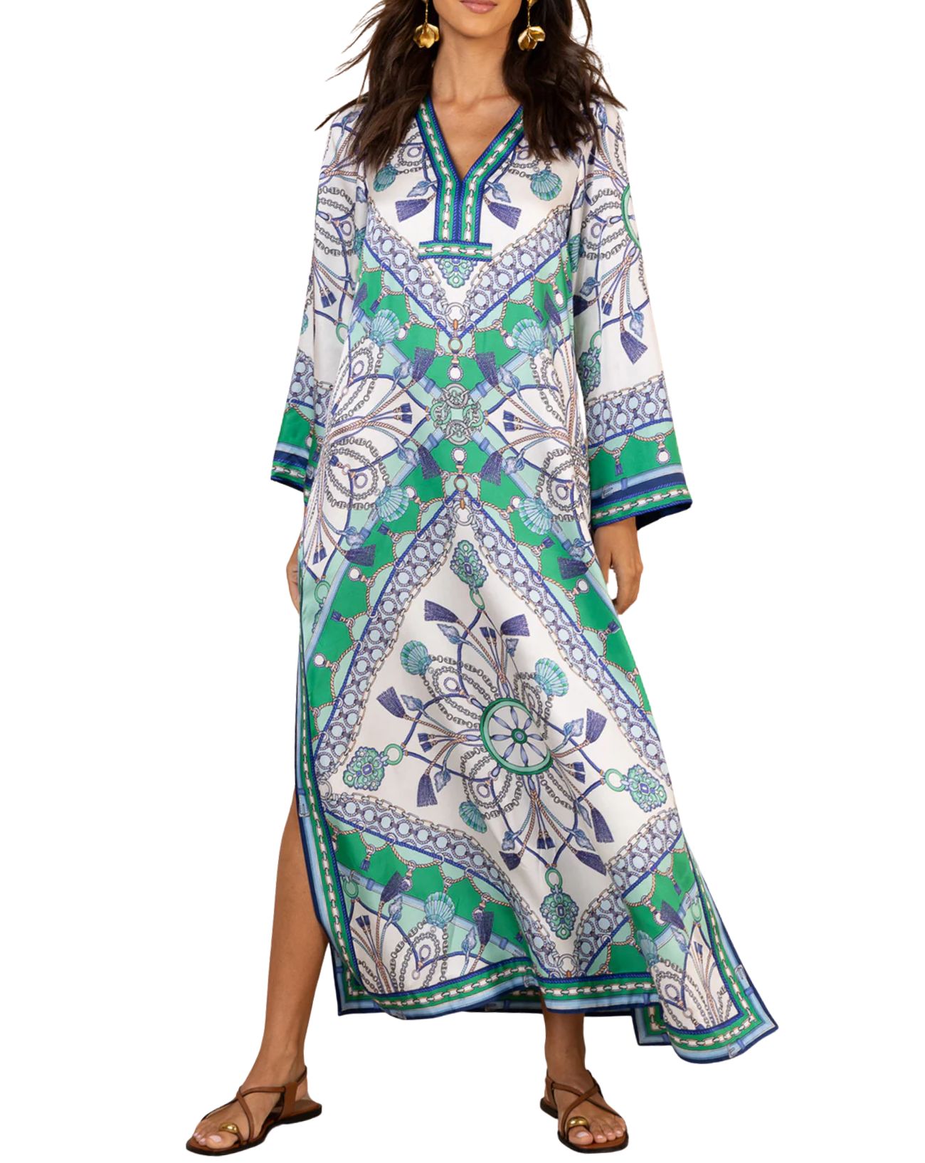 Hale Bob | Laylani Charmeuse Caftan Dress  The Bank