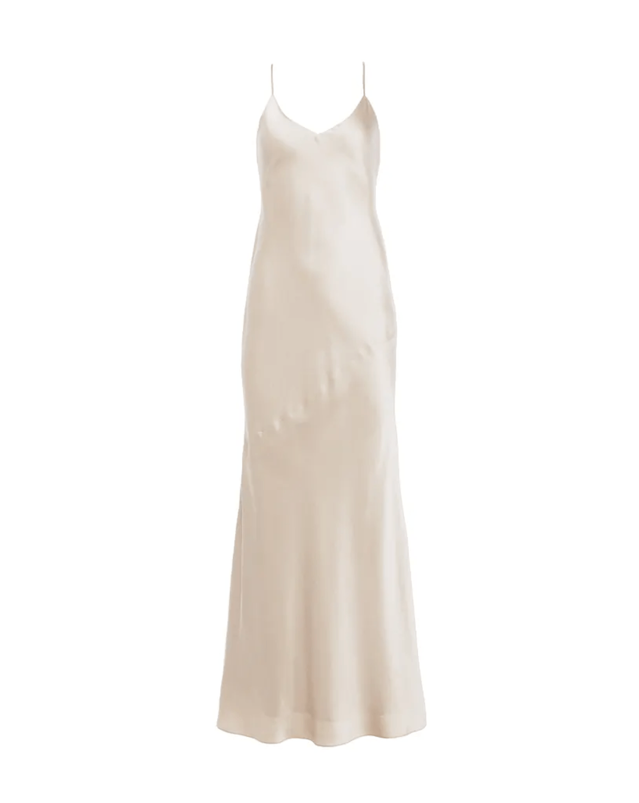 sachin and babi light blue dress ASOS DESIGN scoop neck bias cut maxi dress in champagne