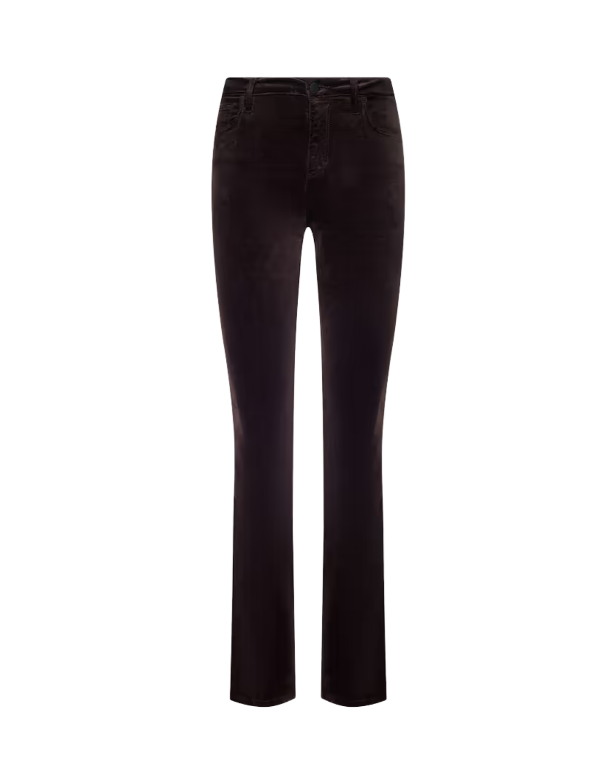Black corduroy cropped flare jeans shown flat against a solid white background.
